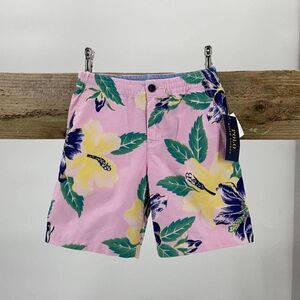 POLO  Tropical Boys Bermuda Shorts NWT Pink with Floral Size 6